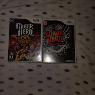 Lote guitar hero rock band mad catz nintendo wii