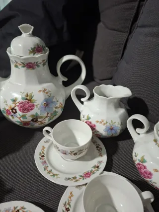 Juego de café Santa Clara porcelana floral