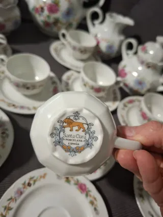 Juego de café Santa Clara porcelana floral