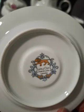 Juego de café Santa Clara porcelana floral