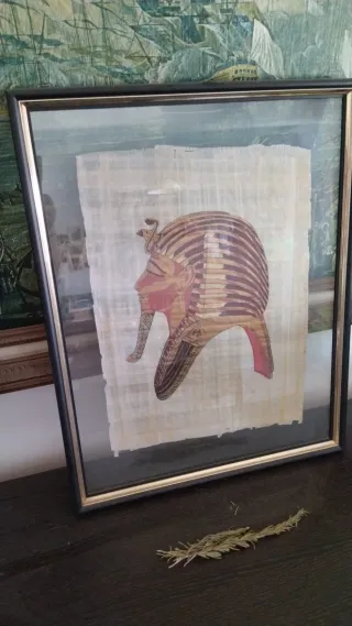 Papiro Egipcio Antiguo Enmarcado