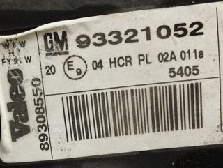Faro izquierdo opel 93321052 meriva 5106882