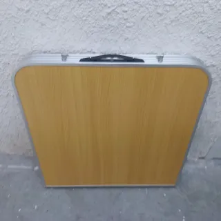 Mesa plegable camping madera y metal