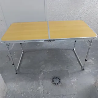 Mesa plegable camping madera y metal