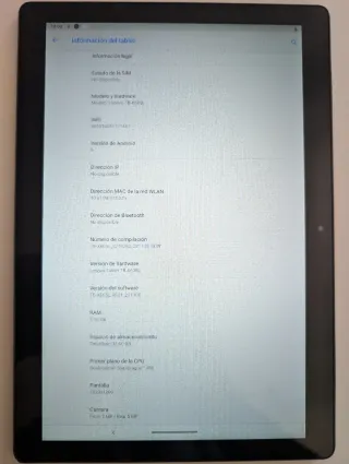 Tablet Lenovo TB-X605L Negra