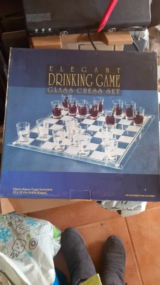 Ajedrez Chupitos Cristal