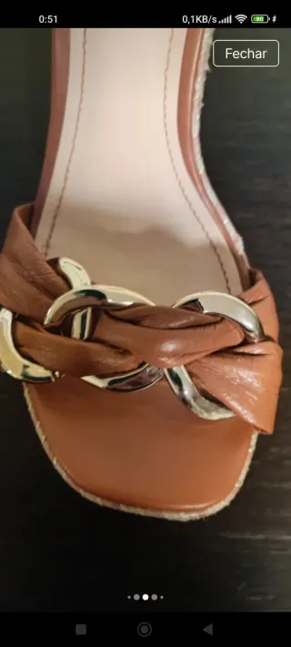 Sandália Bottero cor canela Tam 35