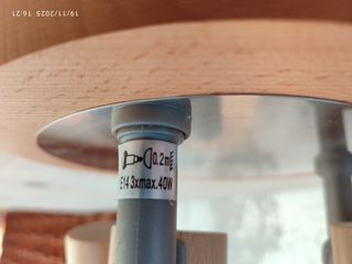 Plafoniera 3 faretti legno e metallo