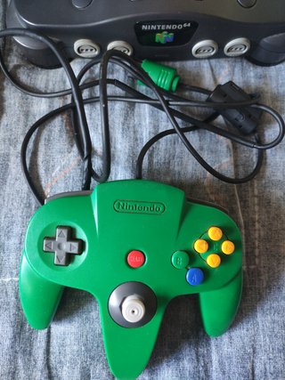 Nintendo 64 Negra Francesa completa Verde