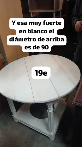 Mesa camilla redonda blanca