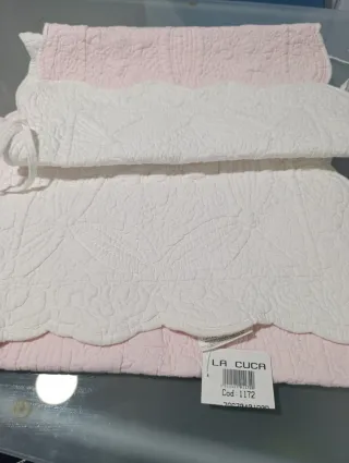 Colcha y Chichonera para Cuna Reversible 40x180cm