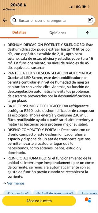 Deshumidificador Comfee 10L