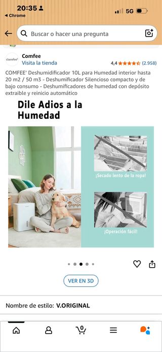 Deshumidificador Comfee 10L