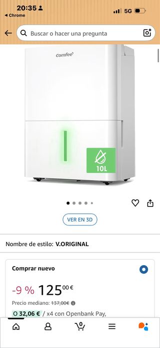 Deshumidificador Comfee 10L