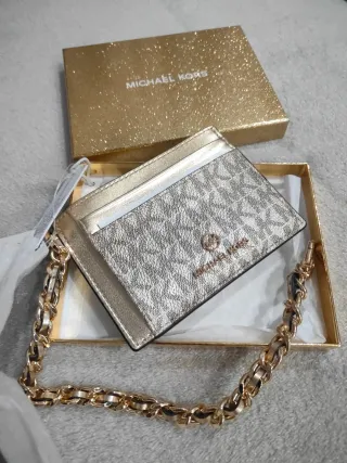 Portacarte Michael Kors Oro Glitter