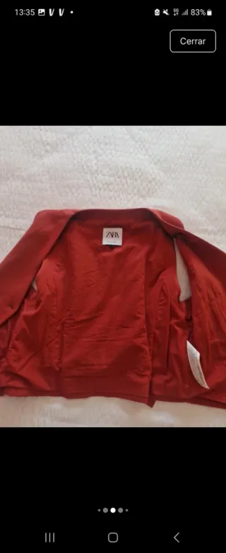 Chaleco Zara Rojo o Teja