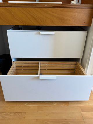 Mueble bajo baño madera blanco