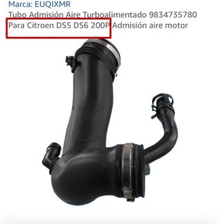 Tubo Admisión Aire Negro