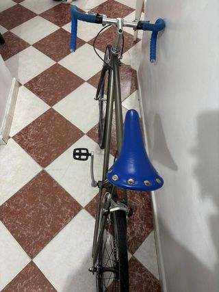 Bicicleta Fixie Urbana Gris y Azul