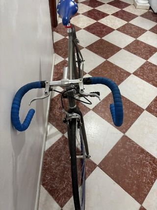 Bicicleta Fixie Urbana Gris y Azul