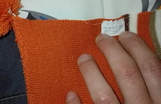 Sciarpa "Topwinter" arancione con pompon