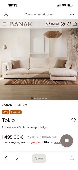 Sofá cama con somier super comodo de Expomobles.