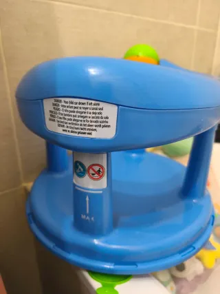 Asiento bañera para bebé azul