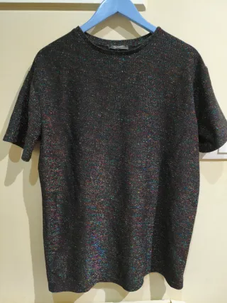 Vestido Zara Metalizado Multicolor