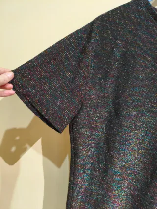 Vestido Zara Metalizado Multicolor