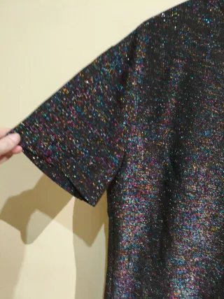 Vestido Zara Metalizado Multicolor