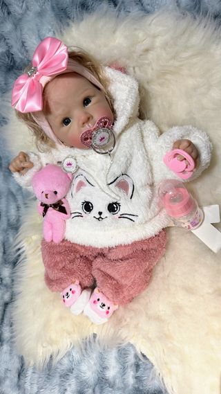 Muñeca Reborn realista con accesorios