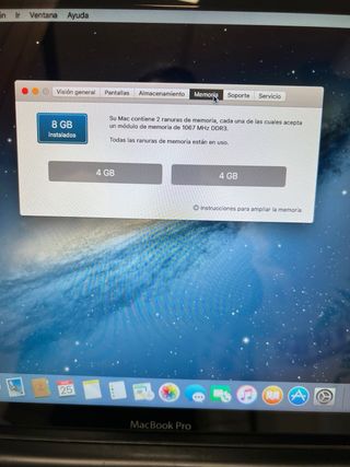 MacBook Pro 8GB RAM 250GB