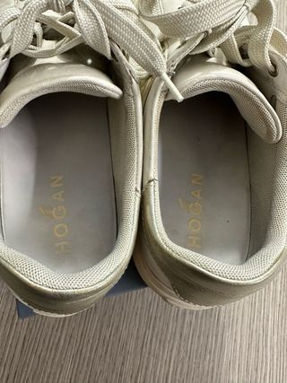 Sneakers donna bianche e oro