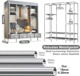 Armario de tela beige y amarillo
