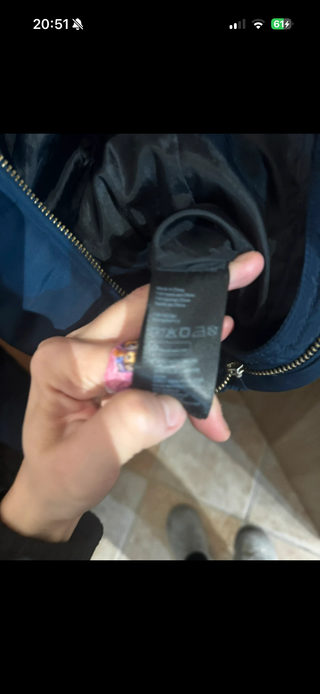 Giubbotto H&M blu con cintura