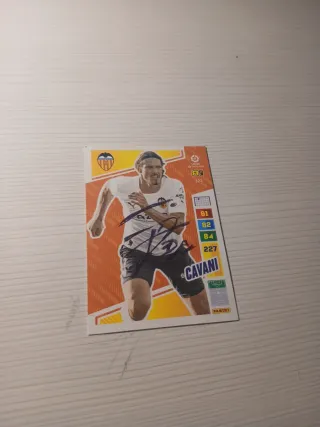 Carta firmada Cavani Panini LaLiga Santander