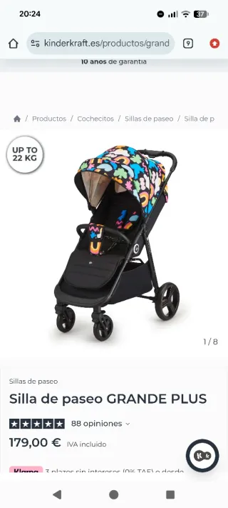 Silla de paseo Kinderkraft GRANDE PLUS