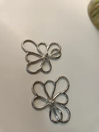 Pendientes flor plata