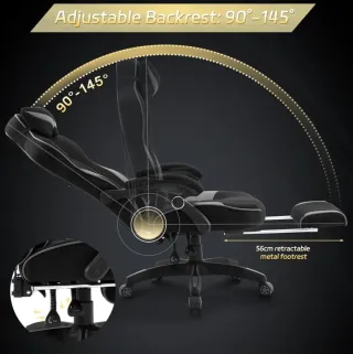 Silla Gaming/Oficina Negra y Gris