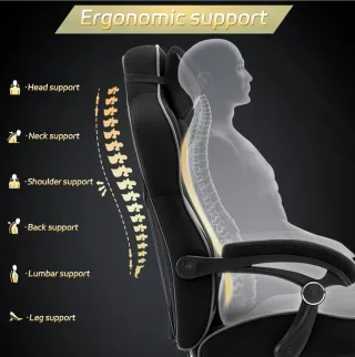 Silla Gaming/Oficina Negra y Gris