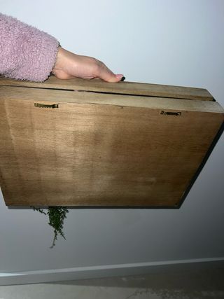 Marco de madera con plantas artificiales NUEVO