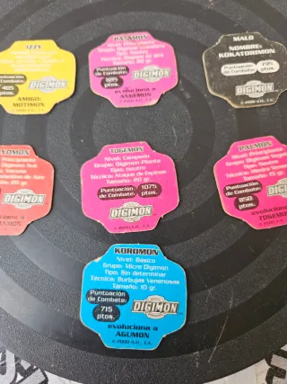 Tazos Digimon Vintage 2000 - Conjunto de 7