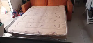 Sofá Cama Naranja Tela
