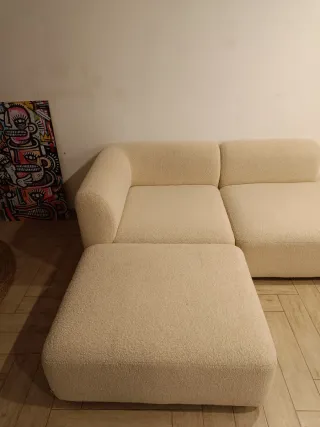 Sofá 3 plazas modular de diseño beige