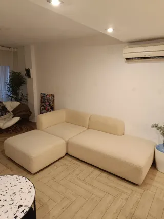 Sofá 3 plazas modular de diseño beige