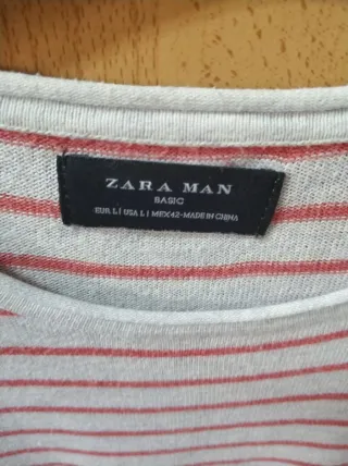 Regalo Jersey Zara Man Rayas Rojas y Blancas