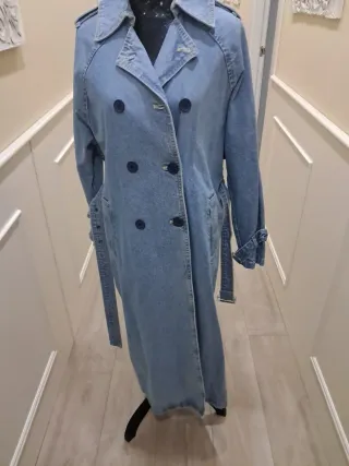 Trench vaquero largo mujer