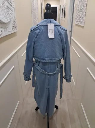 Trench vaquero largo mujer