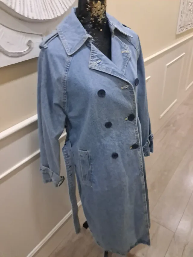 Trench vaquero largo mujer