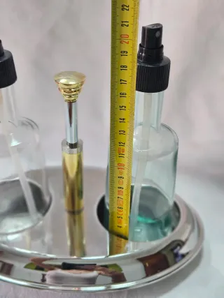 Set Porta Olio e Aceto Vetro e Metallo